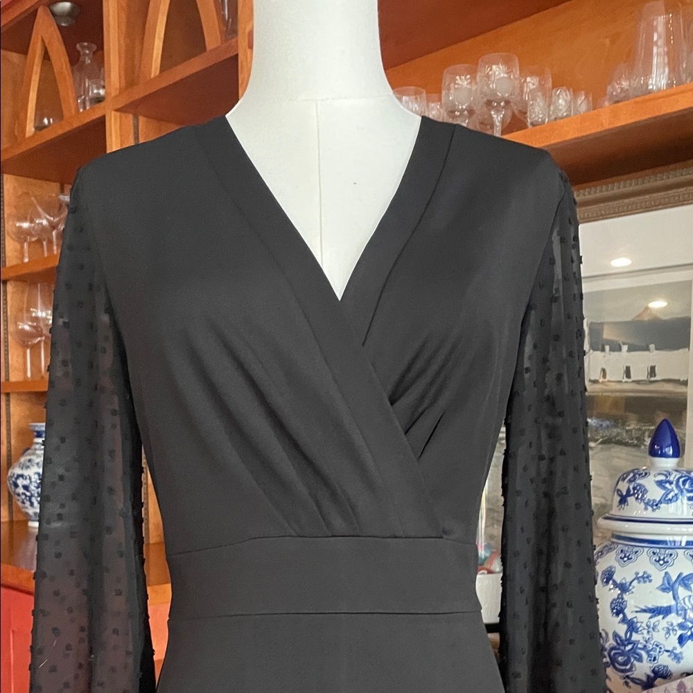 Grace Karin Elegant Black Wrap Dress Small NWT - Picture 3 of 10